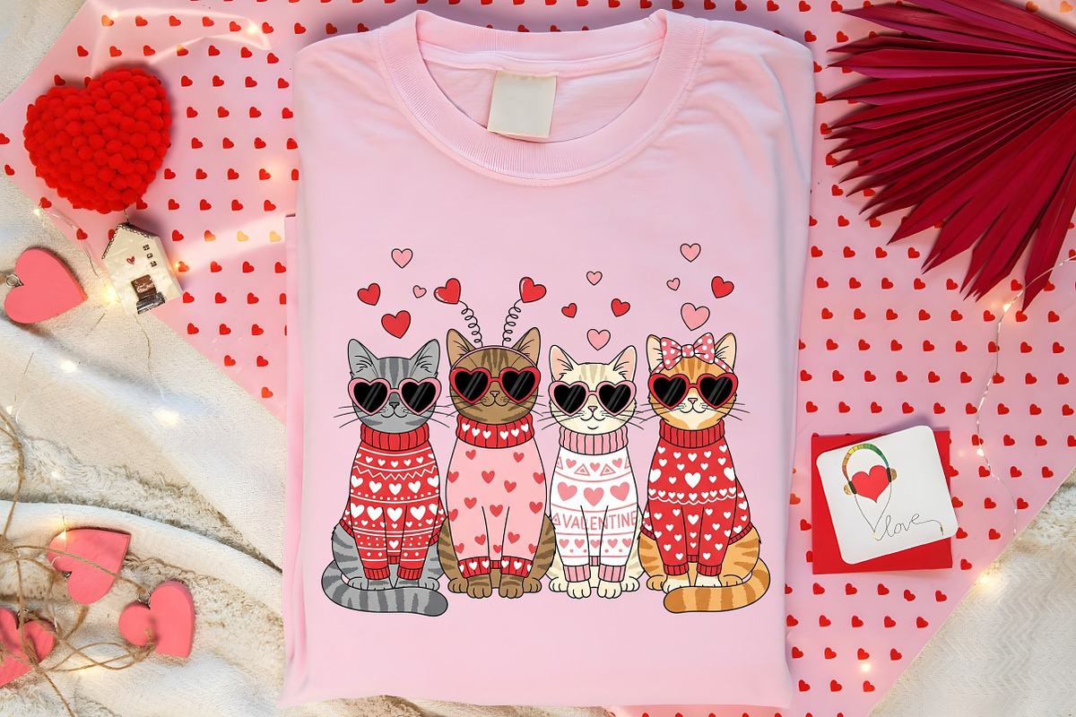 Valentine Cats PNG, Valentine PNG, an Illustration by Canvas Craft (Photo 5 of 7)