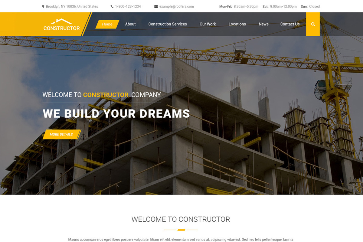 Construction HTML Landing Page, a Landing Page Template by oLanding (Photo 4 of 5)