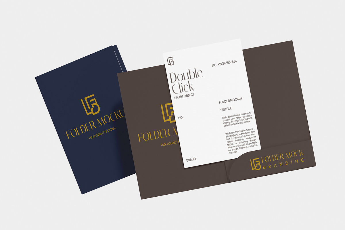 Folder Mockup, a Books & Magazine Mockup by Unerispace (Photo 2 of 5)