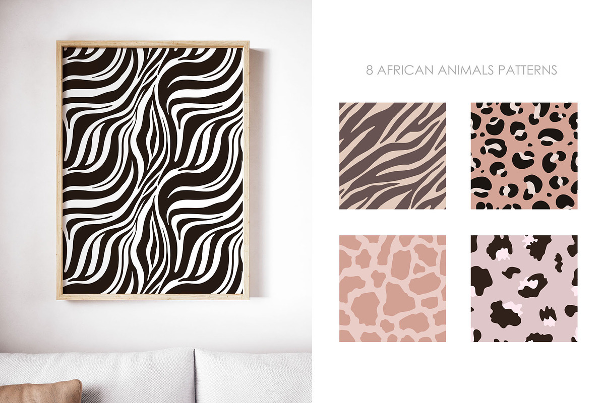 African animals patterns, a Background Graphic by AnnieArt (Photo 2 of 6)