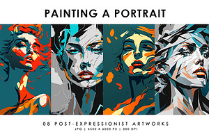 Painting a Portrait, a Decorative Illustration by Digital Art Creations