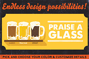 Stein Time: Craft Beer Glass Set, an Object Graphic by Designed by Monkeys (Thumbnail 4 of 4)