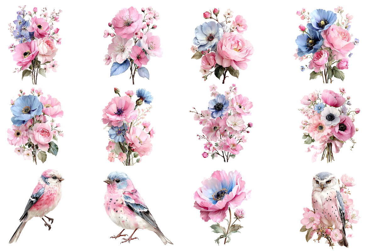 Soft Spring Florals Collection, an Illustration by Designworld (Photo 3 of 5)