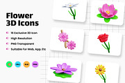 Flower 3D Icons, a Plants & Tree 3D Model by HacaStudio (Thumbnail 1 of 3)