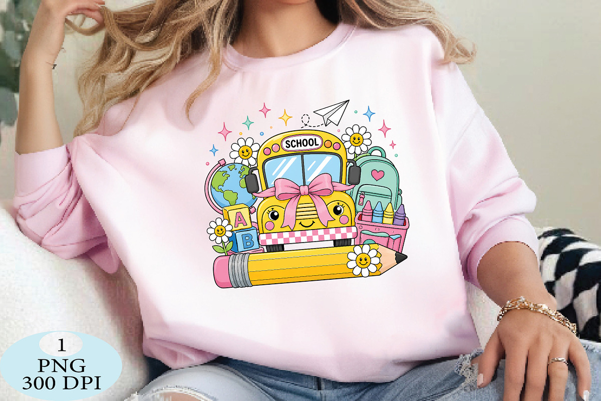 Cute Back to School Bus PNG, a Seasonal Illustration by Daily.Designs (Photo 3 of 5)