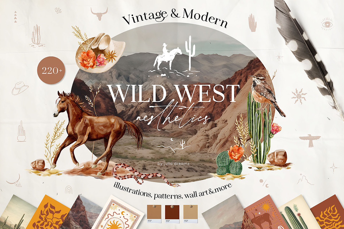 Wild West Watercolor Collection, an Object Graphic by Julia Dreams (Photo 1 of 12)