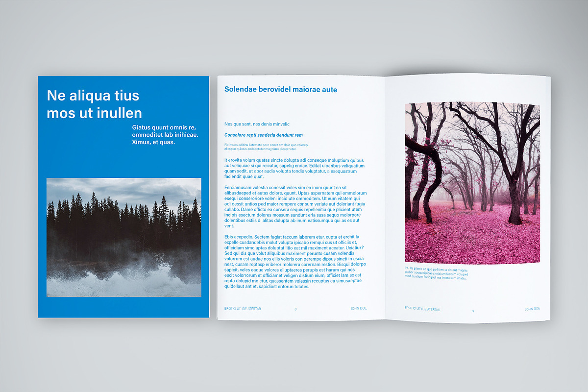 Cool Tone Editorial Template preview 5