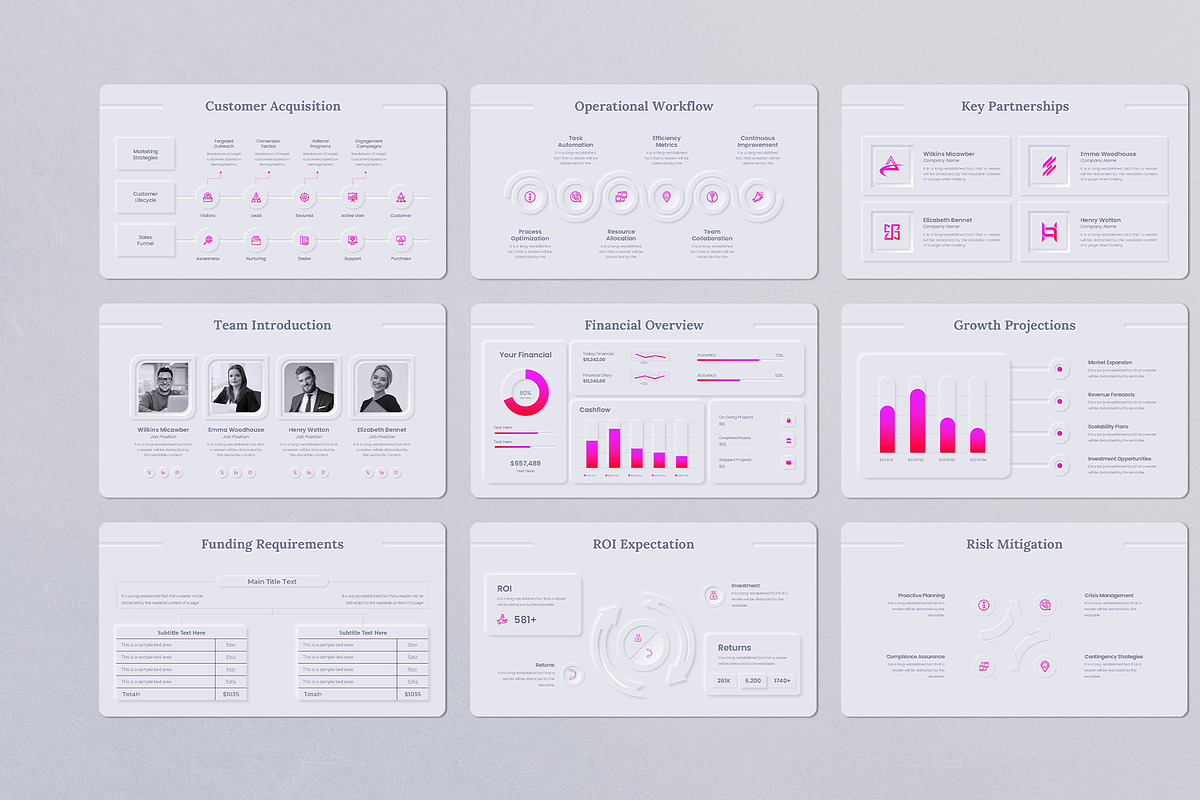 Neumorphic Business PowerPoint, a Presentation Template by Design Vault (Photo 4 of 5)