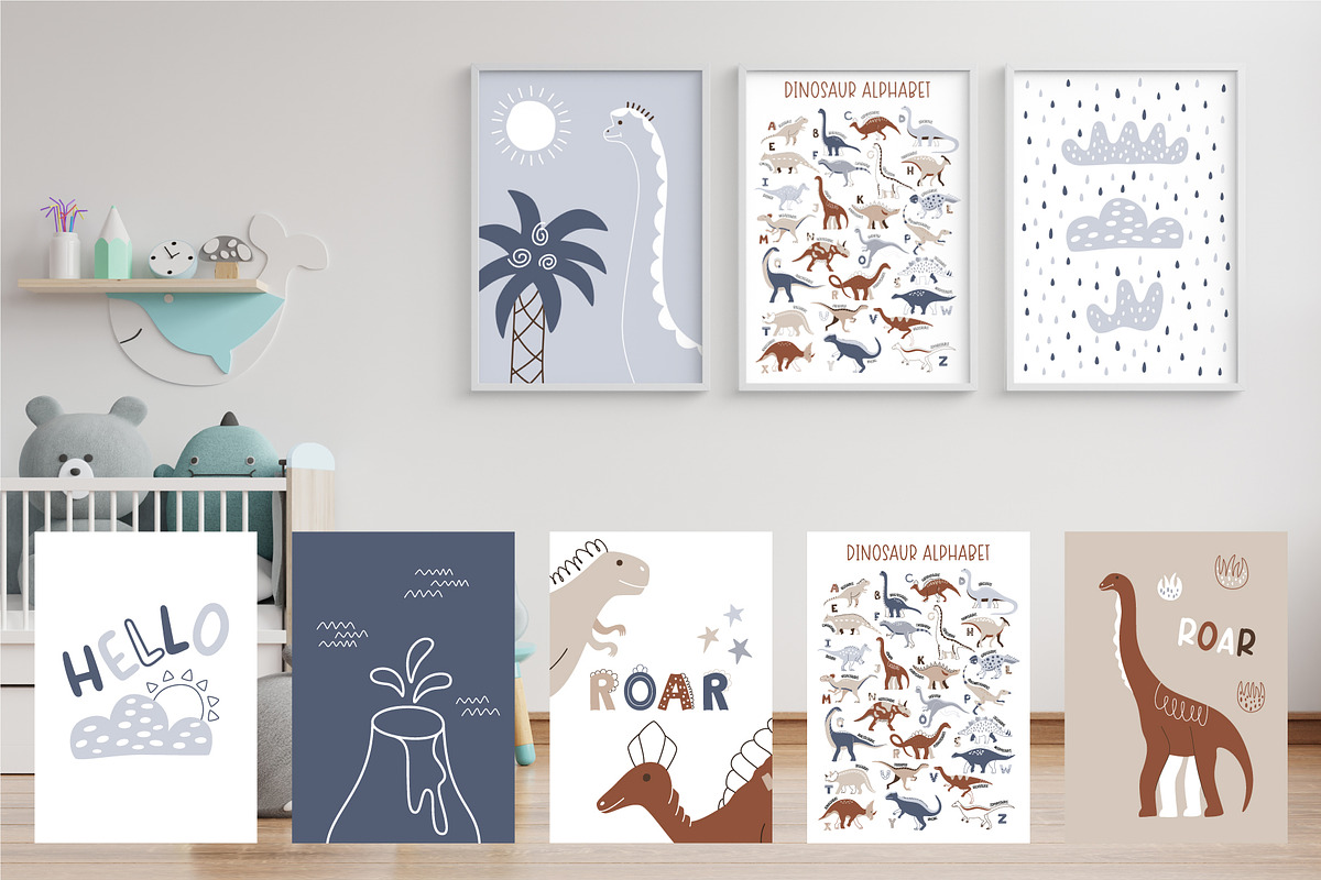 ROAR. Dino Patterns & Alphabet, a Pattern Graphic by ValeriiaFeeva (Photo 9 of 12)