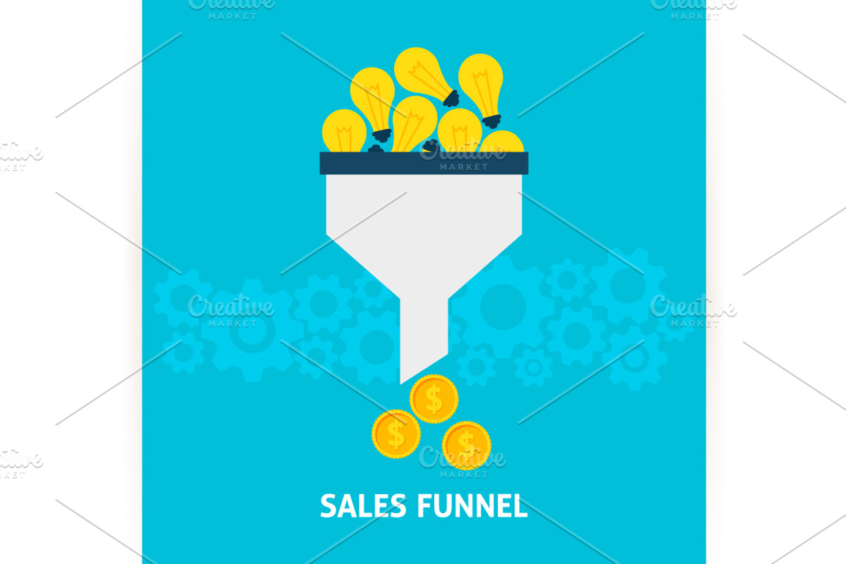 Sales Funnel Vector Concepts, a Finance Illustration by Anna_leni (Photo 5 of 6)