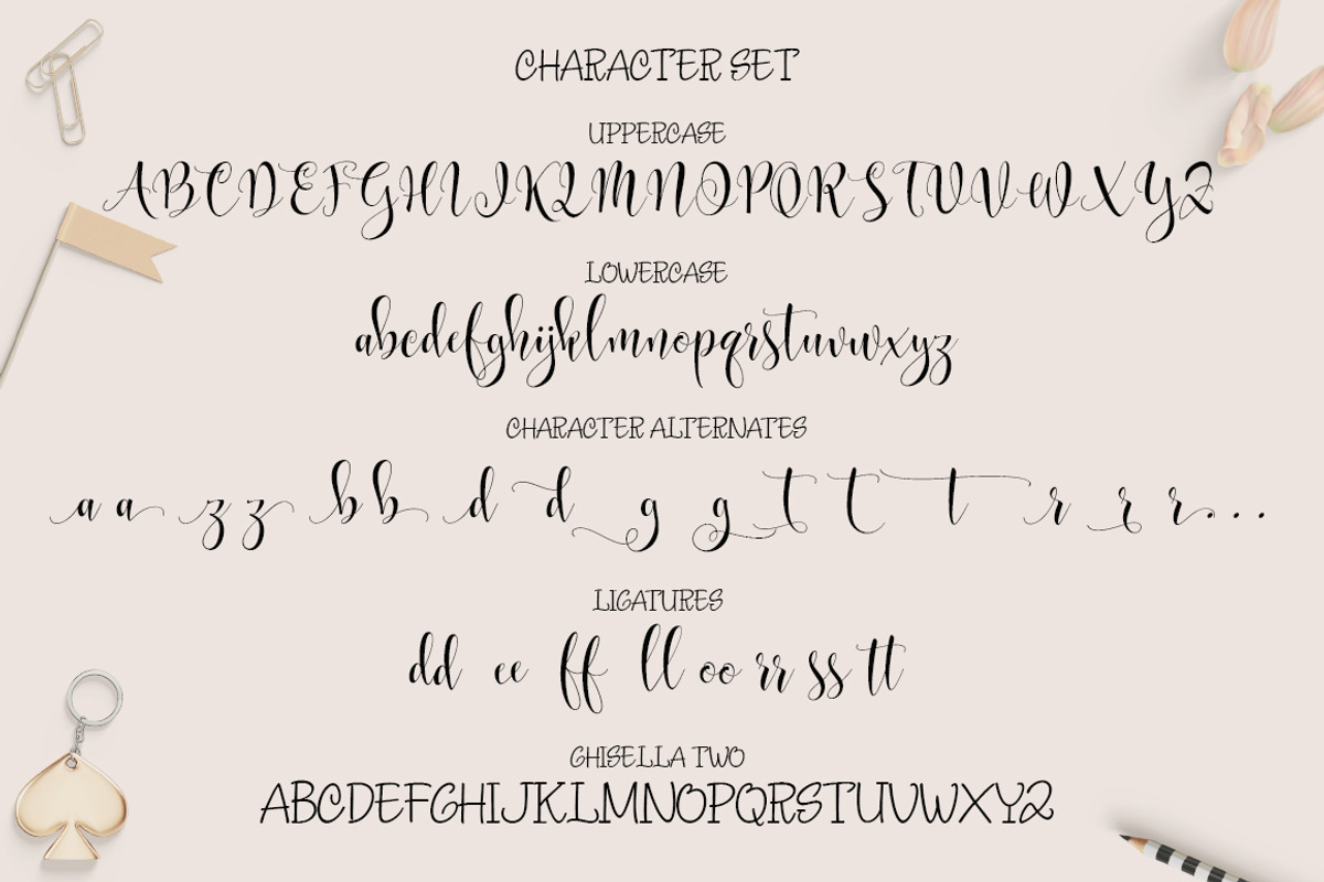 Ghisella, a Script Font by Byuly Ayika (Photo 11 of 11)