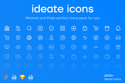 ideate icons - minimal Vector icons, an Outline Icon by Zesan / ideate design