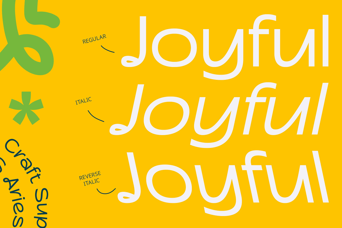 CS Aries – Display Sans Serif Font, a Sans Serif Font by Craft Supply Co. (Photo 2 of 8)