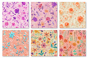 Pastel Floral Digital Paper, a Texture Graphic by Dream Creation (Thumbnail 2 of 6)