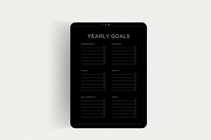 Yearly Goals Planner Printable