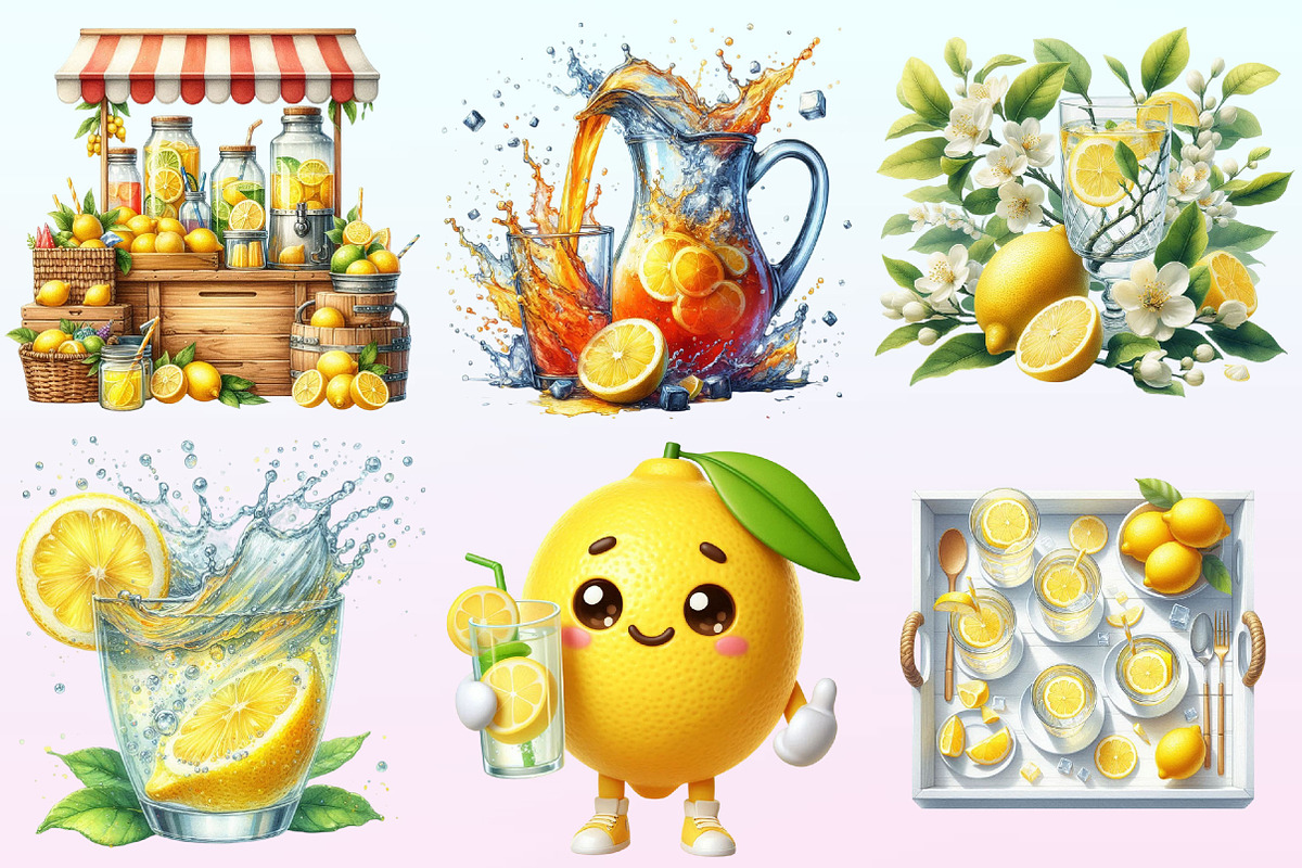 Lemonade Watercolor Clipart, a Graphic by CitraGraphics (Photo 2 of 4)