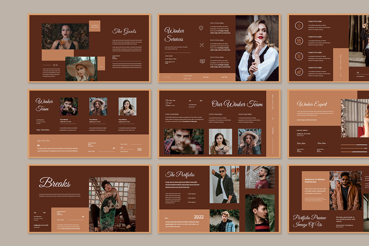 Winker Fashion Presentation Template, a Presentation Template by Analogous Temp (Photo 3 of 5)