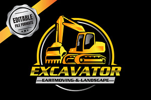 Excavator Heavy Vehicle Logo, a Branding & Logo Template by Guavanaboy