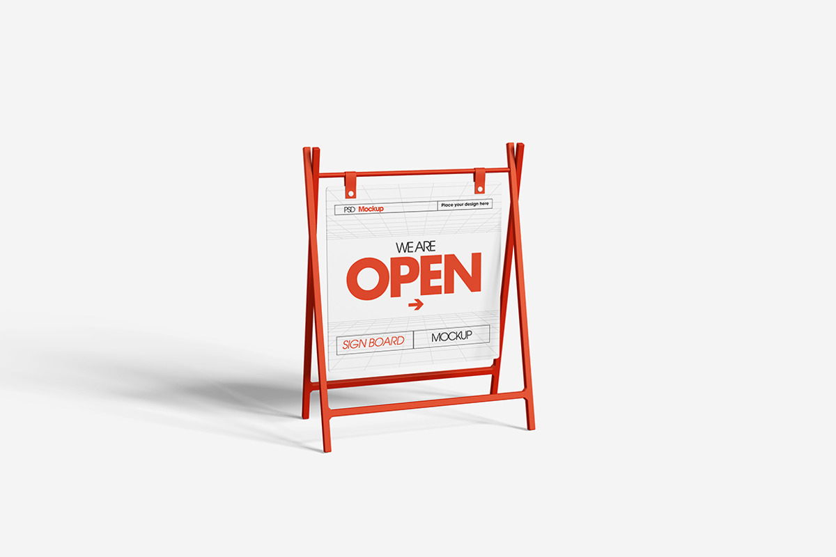 Signboard Mockup, an Advertising Mockup by Indah (Photo 3 of 6)