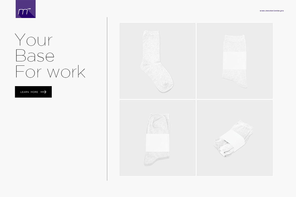 Melange Socks Mock-up, a Packaging Mockup by BlackMocca (Photo 4 of 5)