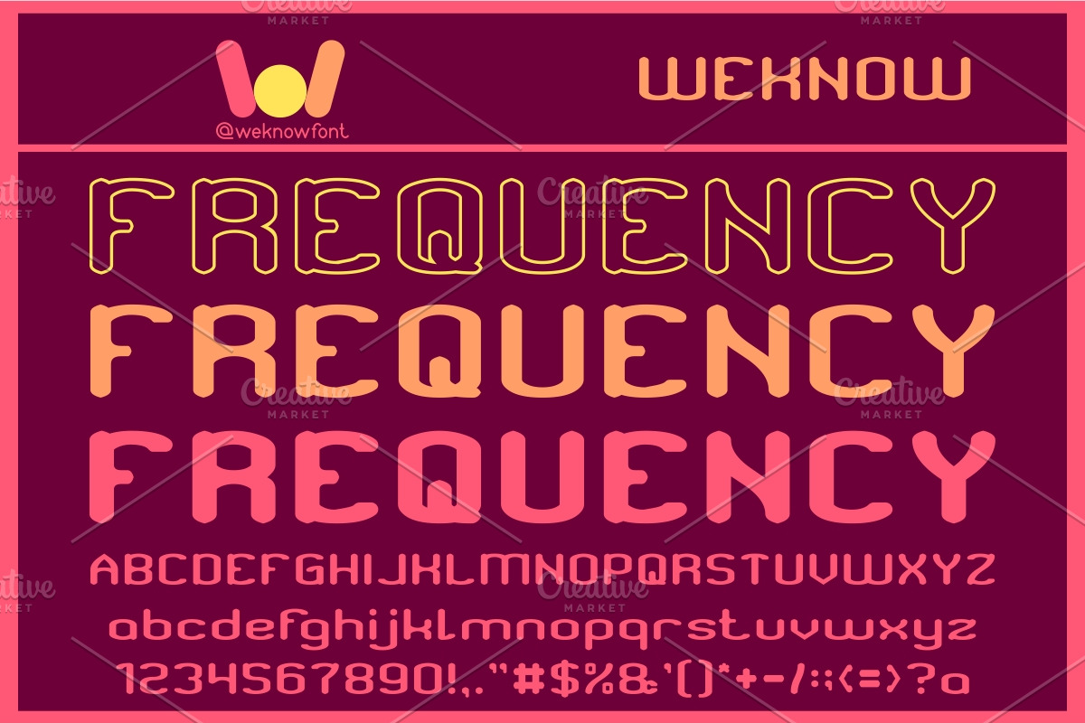 Frequency font, a Font by weknow (Photo 1 of 5)