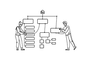 chart sitemap vector, a Finance Illustration by pikepicture