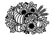 Elegant Floral Pumpkin Cornucopia, an Object Graphic by Gfx_Store (Thumbnail 8 of 16)