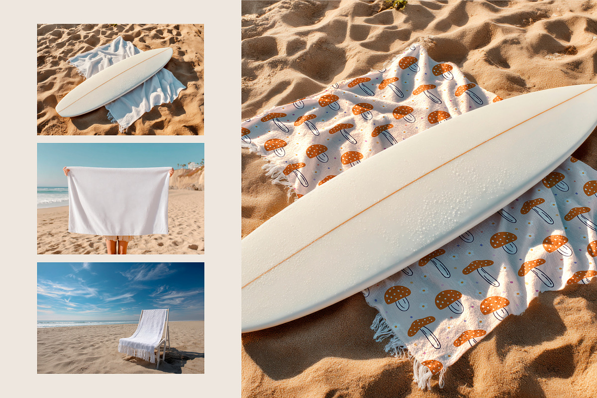 Beach Towel Mockup, a Household Mockup by Trissa (Photo 6 of 7)