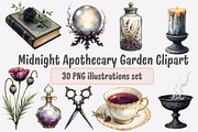 Apothecary Garden Clipart Set, a Decorative Illustration by Anca Digital Vibe (Thumbnail 1 of 8)