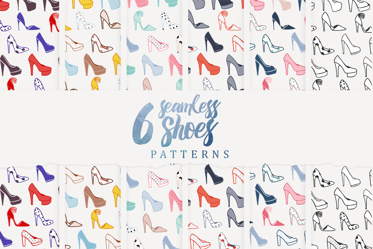 6 Seamless Shoes Pattern, a Pattern Graphic by Petite Salade (Photo 1 of 3)