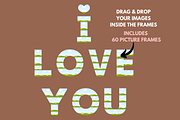 I Love You Canva Frames Template, a Templates & Theme by GraphiCarola (Thumbnail 2 of 6)