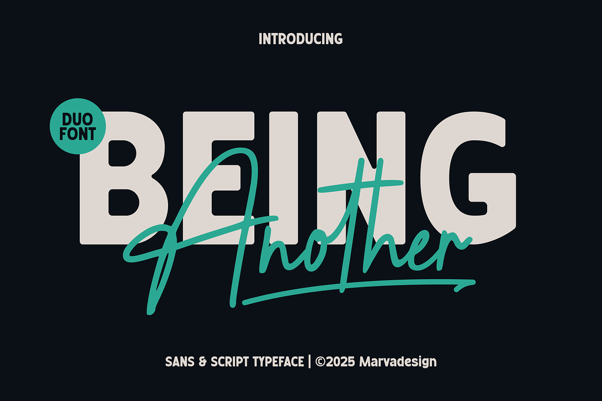 Being Another - Font Duo, a Sans Serif Font by Marvadesign (Photo 1 of 11)