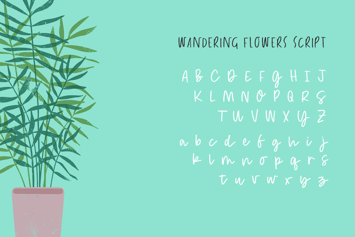 Wandering Flowers Font Duo preview 6