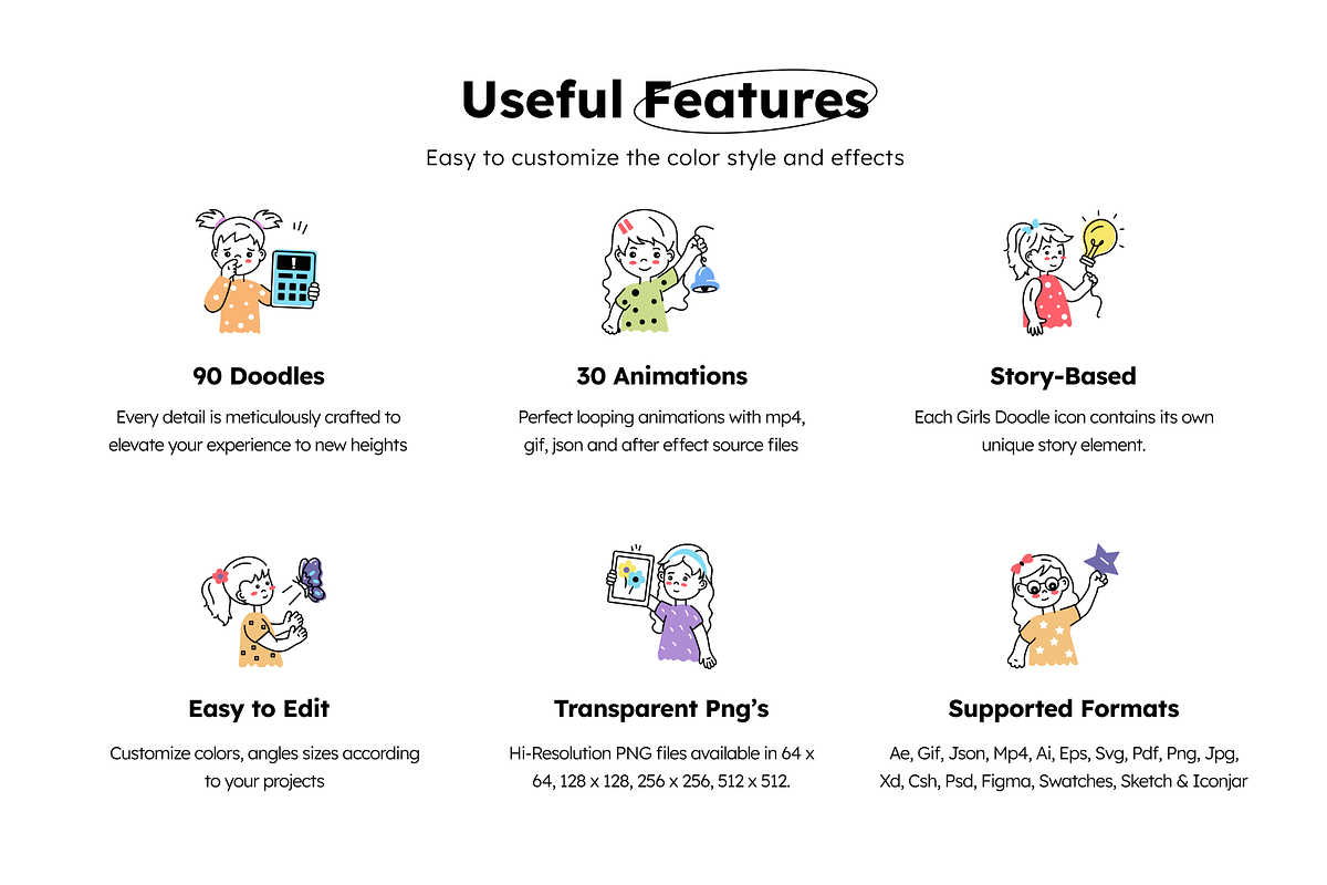 Animated Girls Icons, an Emoji Icon by Prosymbols (Photo 2 of 12)