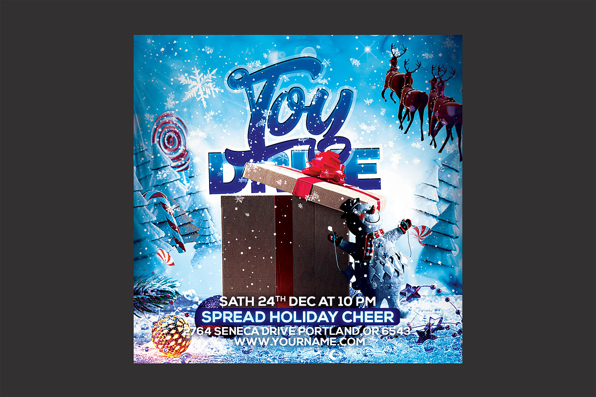 Toy Drive Flyer, a Flyer Template by DSGraphicDesign (Photo 2 of 2)