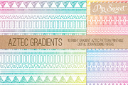 Aztec Gradient 16 Pattern Set, a Pattern Graphic by Pip Sweet (Thumbnail 1 of 2)