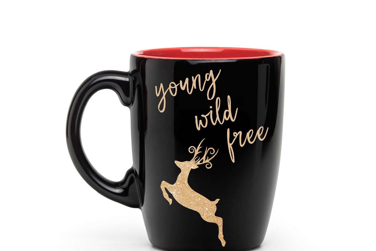 Deer Clip art, Glitter Silhouettes, a Graphic by ConfettiBears (Photo 4 of 5)