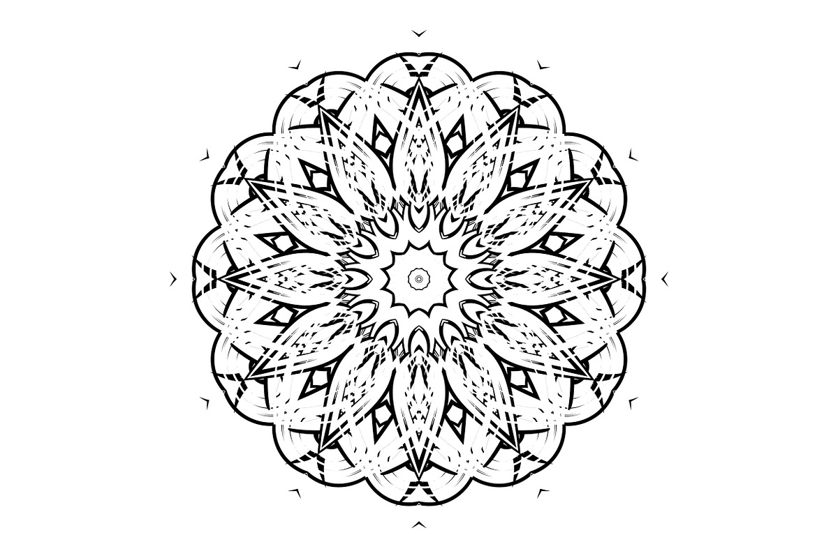 Modern Black and White Mandala Pack, a Decorative Illustration by NJ Himel (Photo 99 of 101)