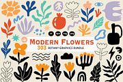 303 Modern Flora Shapes and Patterns, an Object Graphic by Katrinelly (Thumbnail 1 of 12)