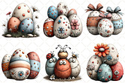 Whimsical Easter Eggs Clipart, an Illustration by Black Bird Studio (Thumbnail 3 of 7)