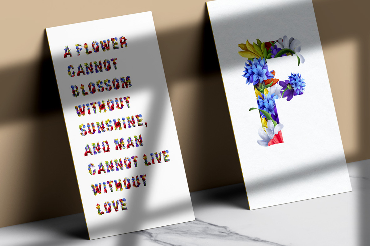 Flowers Wacomka Font, a Font by Handmadefont (Photo 4 of 10)