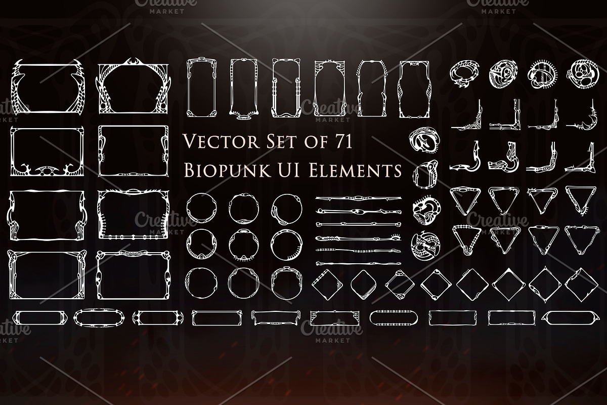 Biopunk UI Set, an Object Illustration by Olga Ryzychenko (Photo 2 of 8)