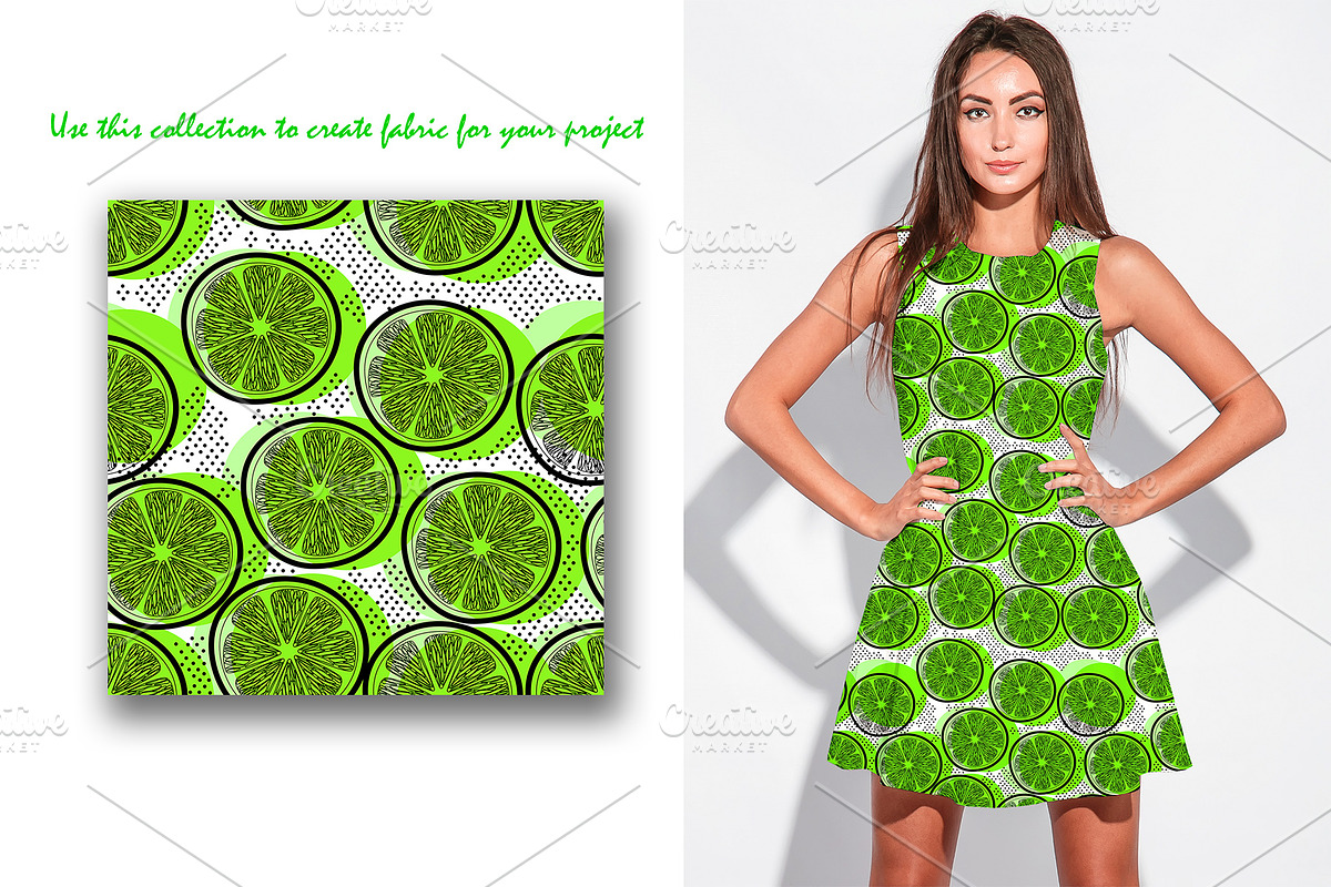 CITRUS lemonade patterns, a Pattern Graphic by Retro Graphic Box (Photo 3 of 6)