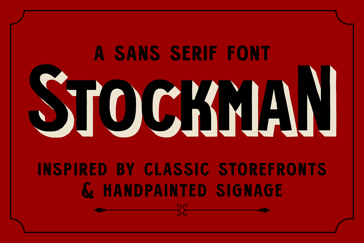 Stockman - Vintage Sans Serif Font, a Sans Serif Font by Surplus Type Co (Photo 1 of 8)