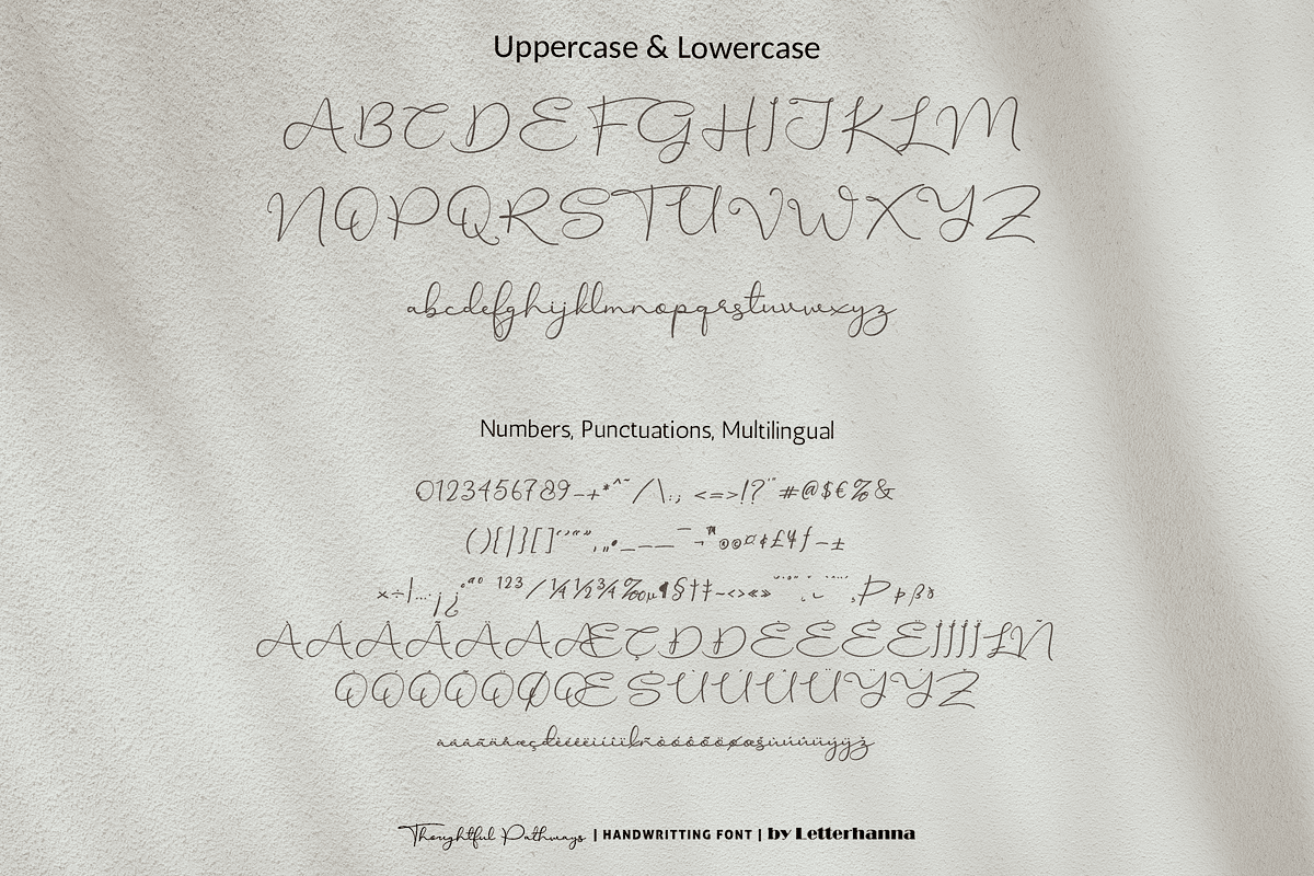Thoughtful Pathways Font, a Handwritten Font by Letterhanna Studio (Photo 12 of 12)