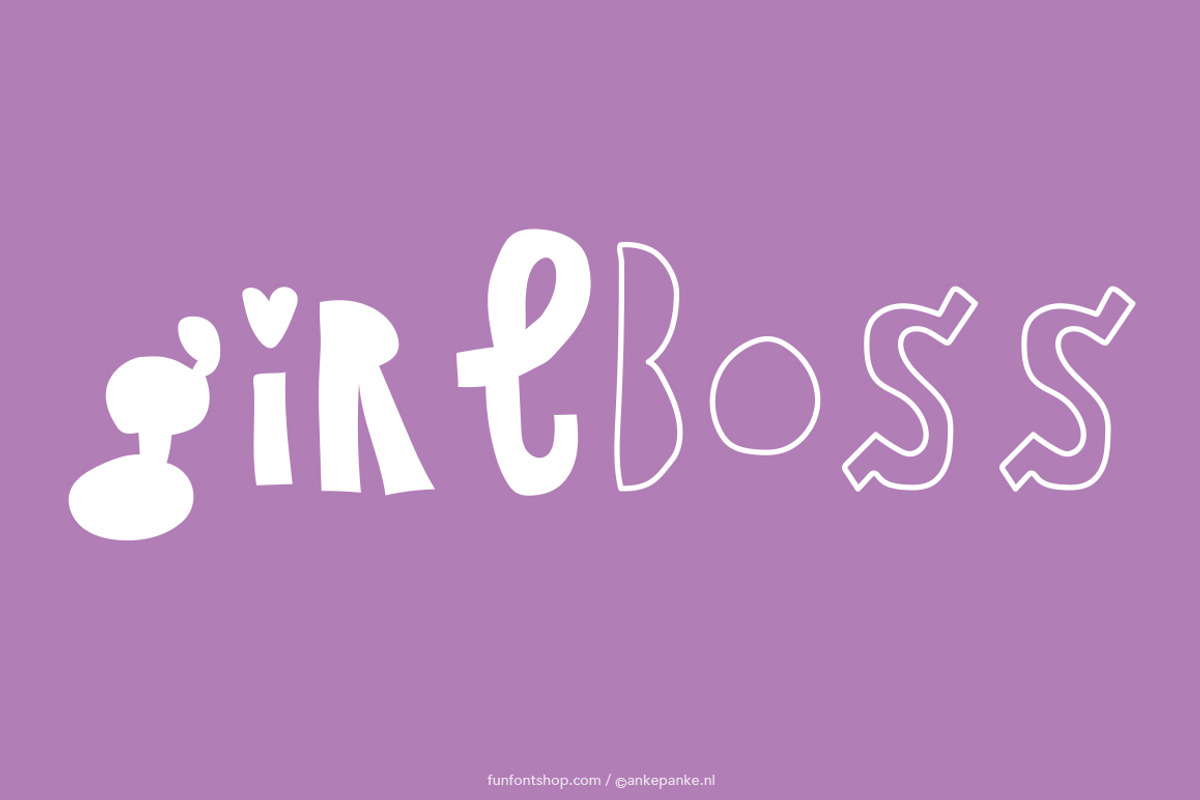 Girlboss font, a Font by Fun Font Shop (Photo 1 of 2)
