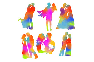 Happy colored Valentine's Day. Happy, a Person Illustration by Nenahliadava Design
