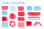 4th of July Watercolor Set, an Illustration by Brianna Perdue (Thumbnail 2 of 3)