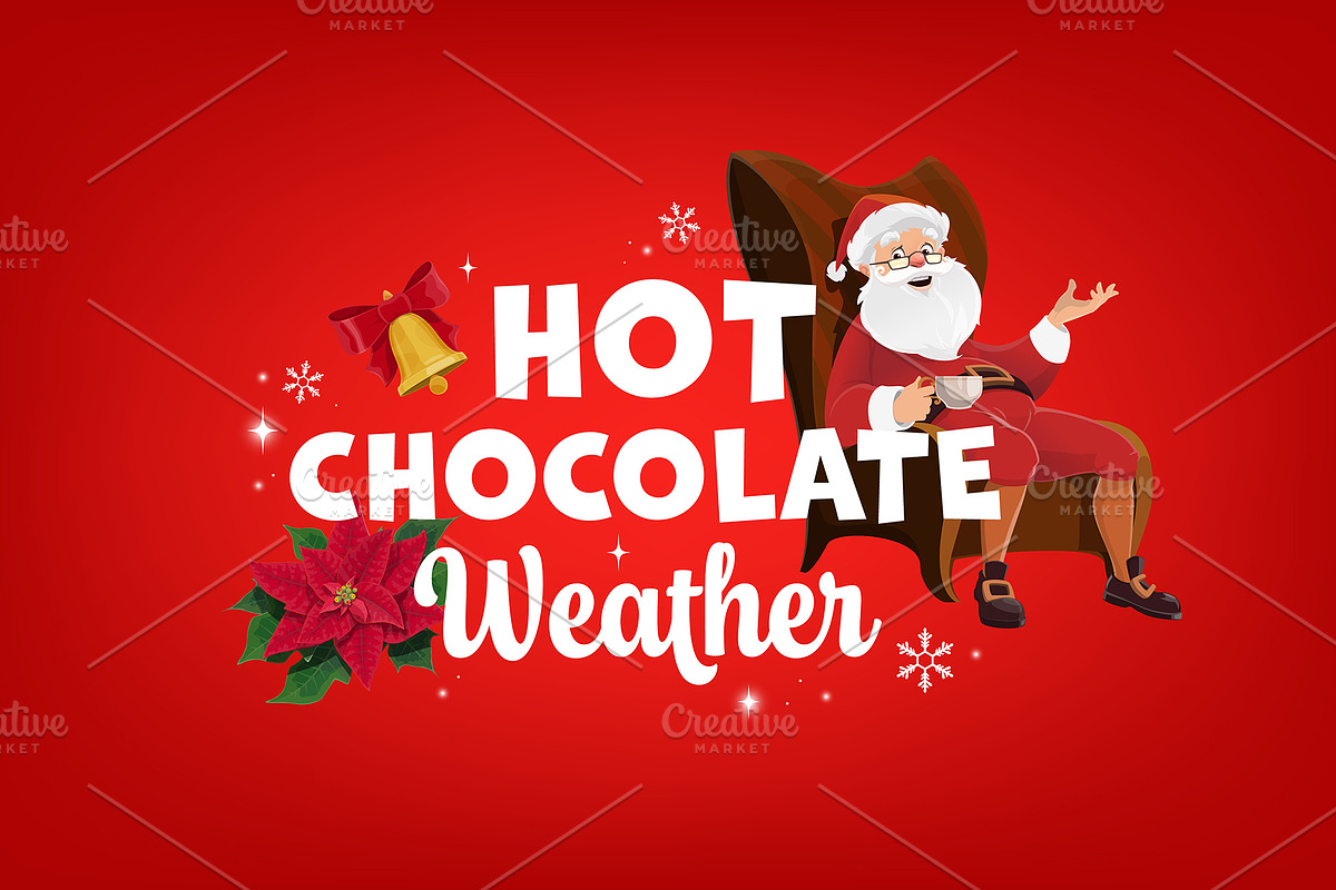 Hot chocolate season Merry Christmas, an Illustration by Vector Tradition (Photo 2 of 3)