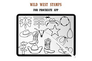 Wild West Procreate Brushes Stamps, a Brush Add-On by Brush Lab (Thumbnail 6 of 9)